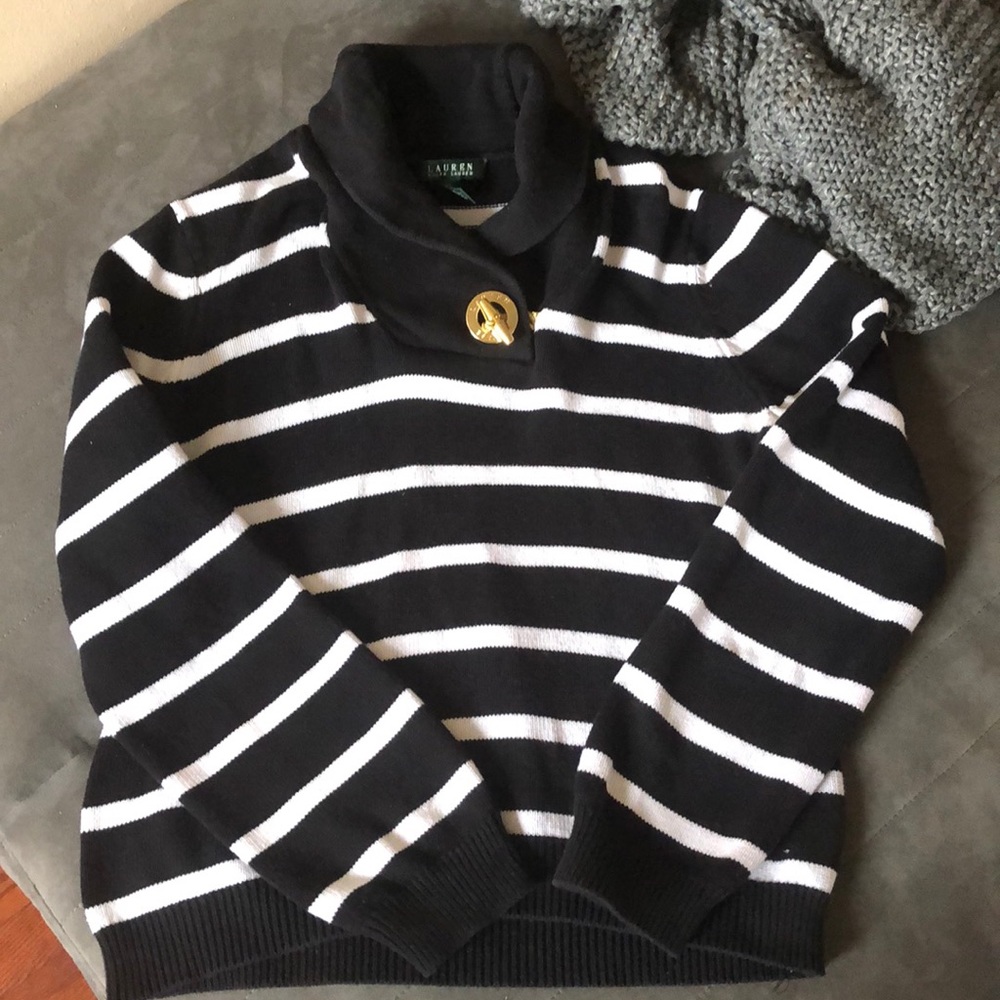 Ralph Lauren Black & White Nautical Sweater